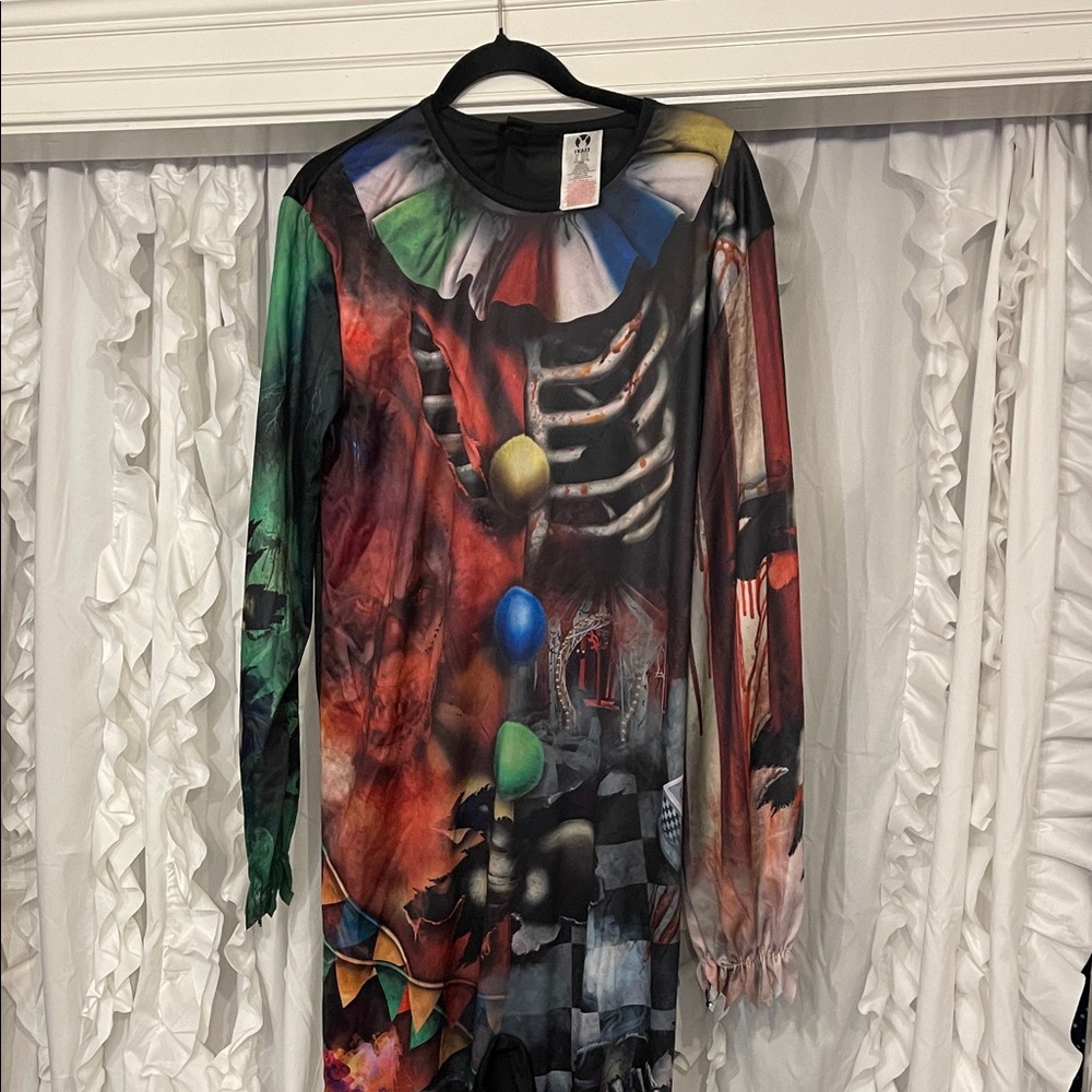 Creepy scary weird killer clown costume new men’s medium